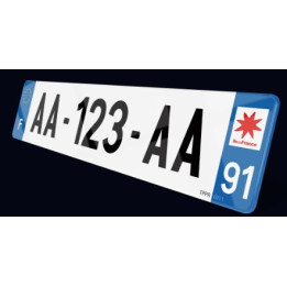 Plaque d'immatriculation Plexi blanc Dep 91 - H00Z00-091