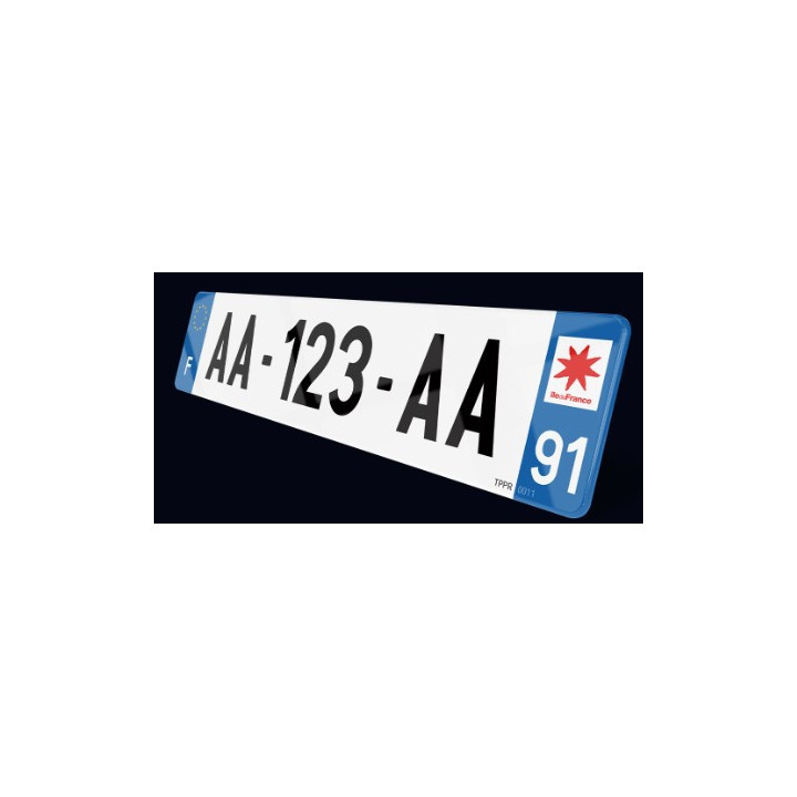 Plaque d'immatriculation Plexi blanc Dep 91 - H00Z00-091