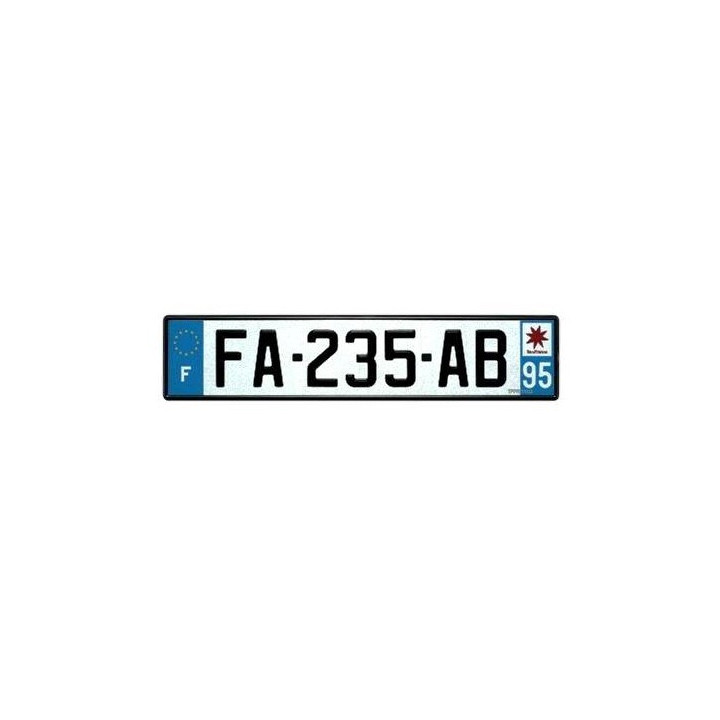 Plaque d'immatriculation Alu blanc classic Dép 91 - A00Z00091