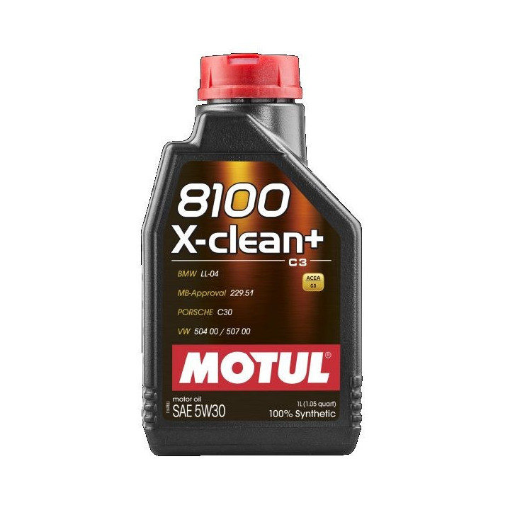 Huile moteur 8100 X-CLEAN+ SAE 5W-30 C3 1L 106376 MOTUL