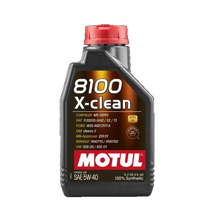 Huile moteur 8100 X-CLEAN SAE 5W-40 1L 102786 MOTUL