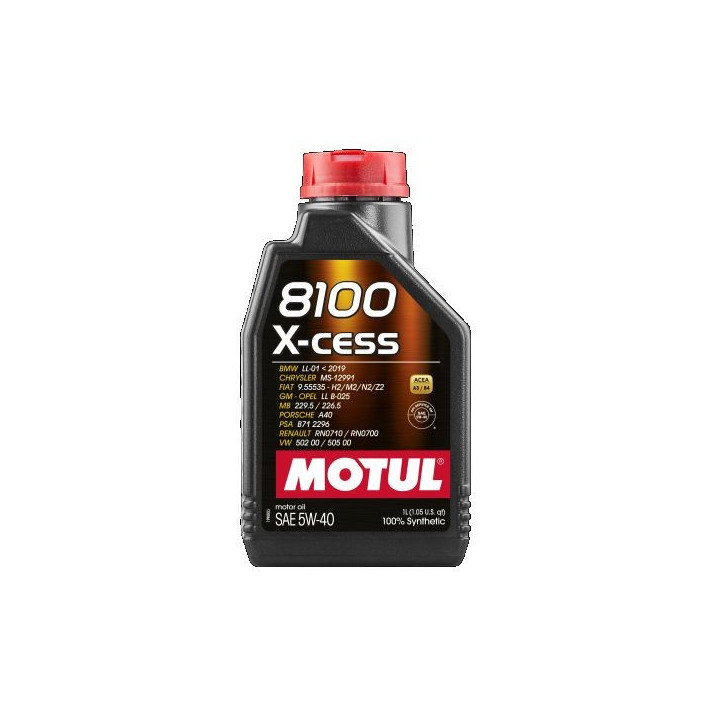 Huile moteur 8100 X-CESS SAE 5W-40 1L 102784 MOTUL