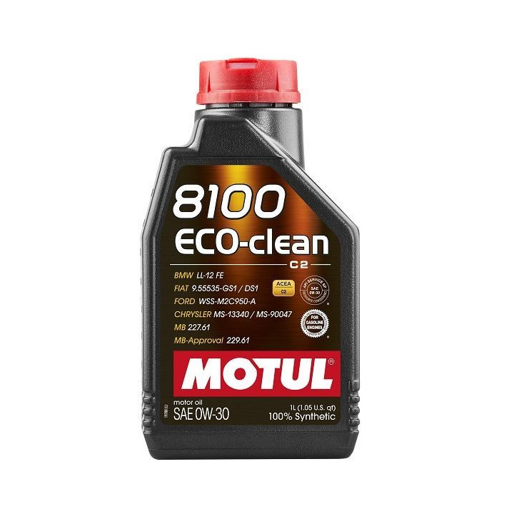 Huile moteur 8100 ECO-CLEAN C2 SAE 0W-30 1L 102888 MOTUL