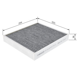 Filtre d'habitacle R5502 / 1987435502 BOSCH