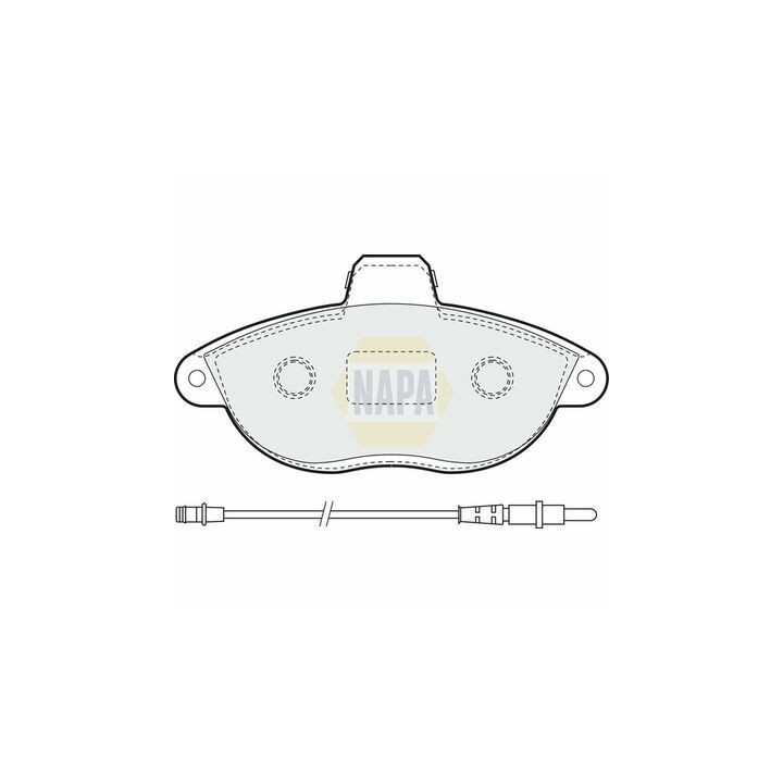 Jeu de 4 plaquettes de frein NBP1274 NAPA