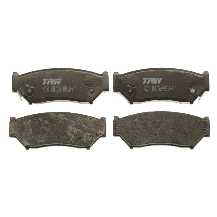 Jeu de 4 plaquettes de frein GDB1174 TRW