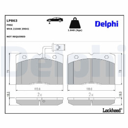 LP863 DELPHI | Plaquettes de frein