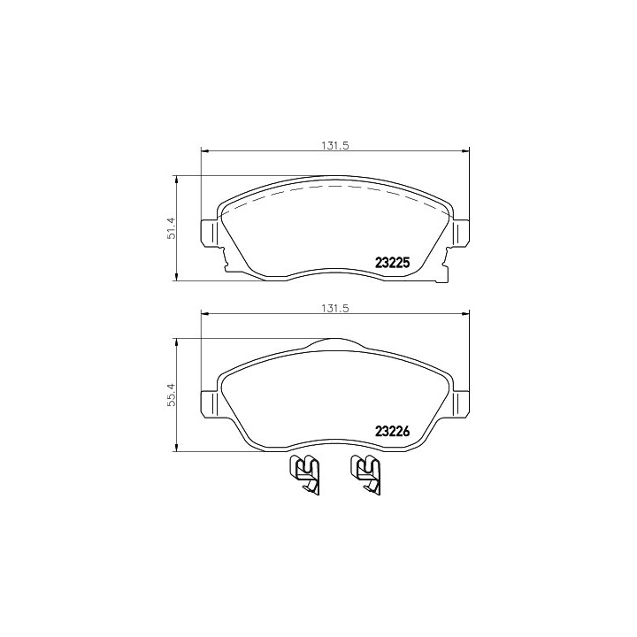 Plaquettes de frein MDB2073 MINTEX