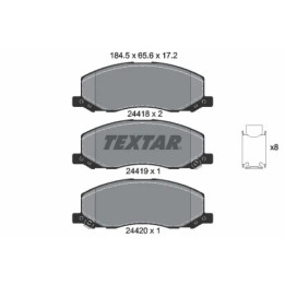 Plaquettes de frein 2441801 TEXTAR
