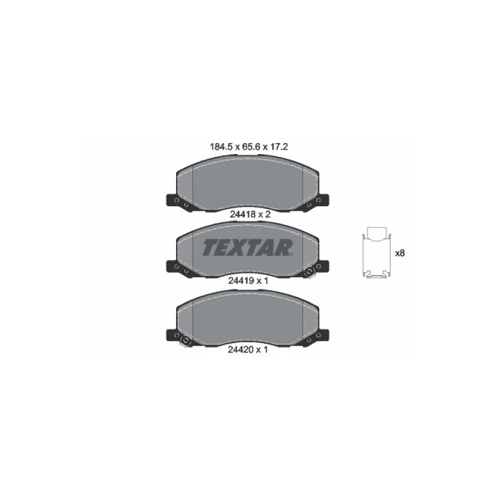 Plaquettes de frein 2441801 TEXTAR