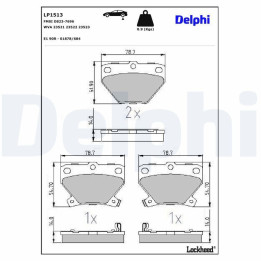 Plaquettes de frein LP1513 DELPHI