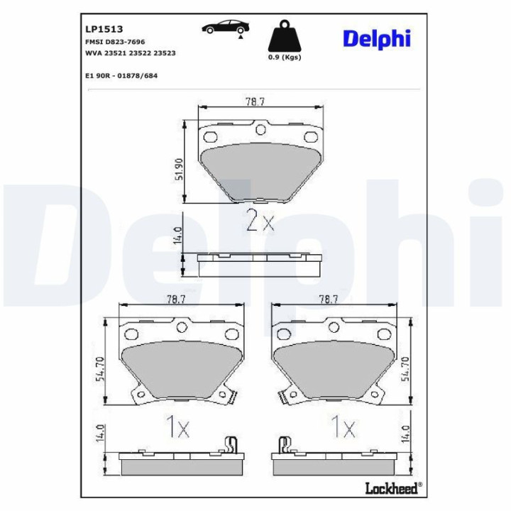 LP1513 DELPHI | Plaquettes de frein