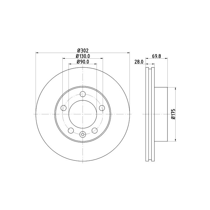 Jeu de disques de frein MDC2240 MINTEX