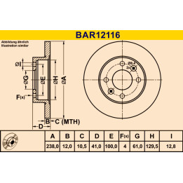 Disques de frein BAR12116 BARUM