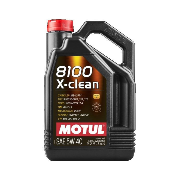 Huile moteur 8100 X-clean SAE 5W-40 5L 102051 MOTUL