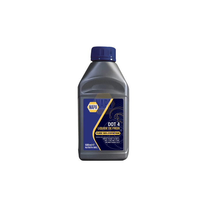 Liquide de frein DOT 4 500mL NLFDOT4-50CL NAPA